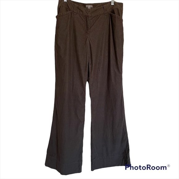 J. Jill Bootcut Leg Corduroys Pants Flare Brown Size 10 - Picture 1 of 12
